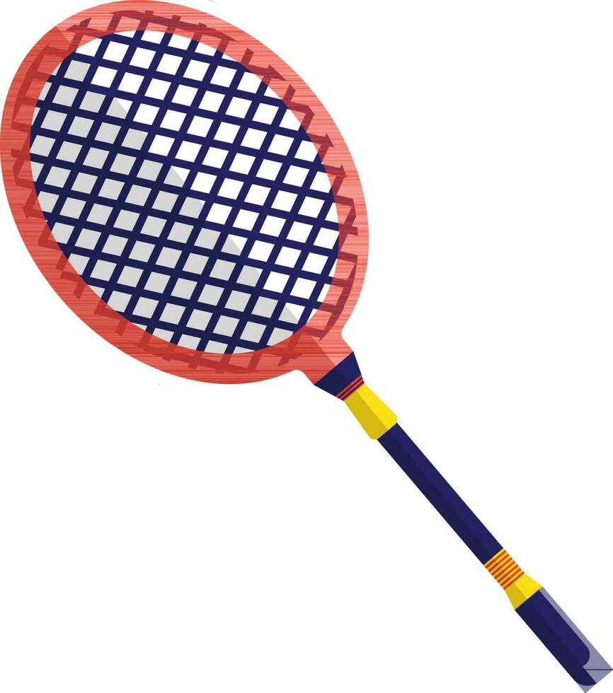 Isolated racket in flat style. vector