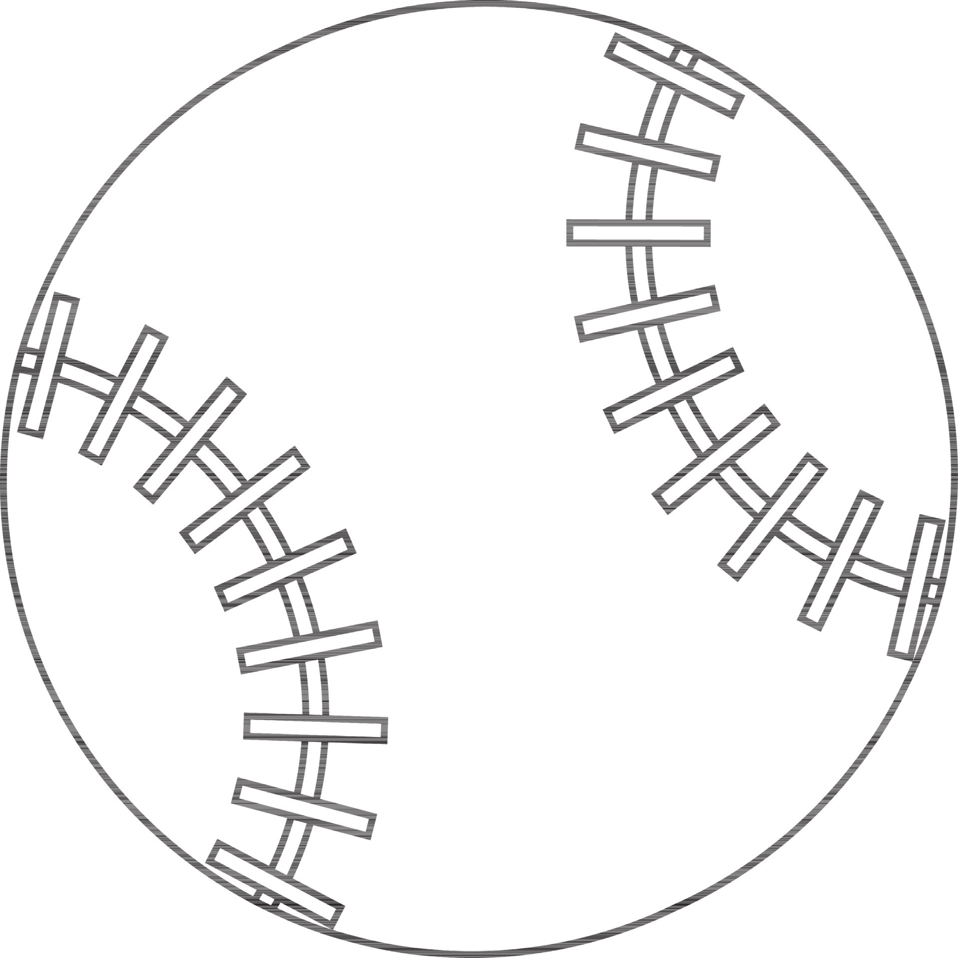 Flat style softball in black line art. 24371790 Vector Art at Vecteezy