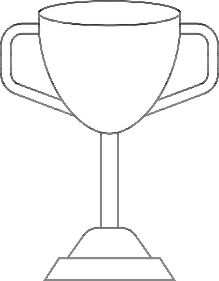Trophy cup in flat style. vector
