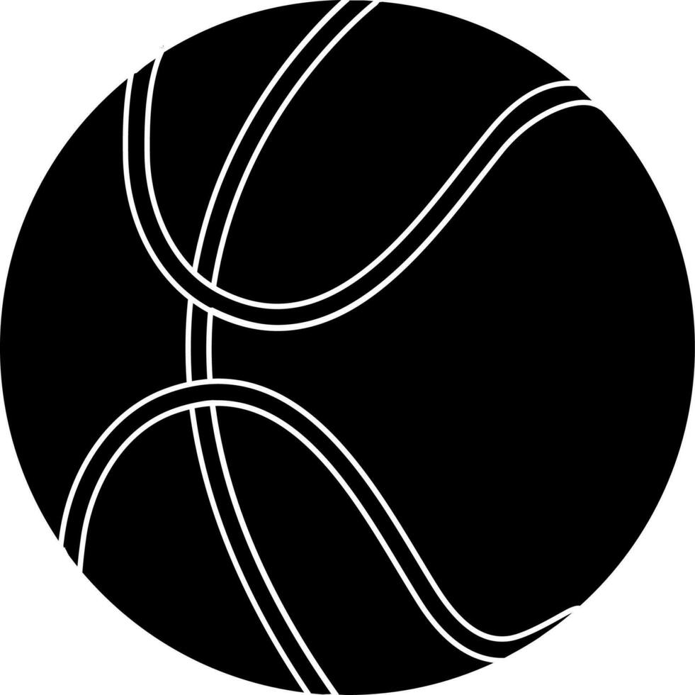 símbolo de pelota icono en glifo para jugando juego vector