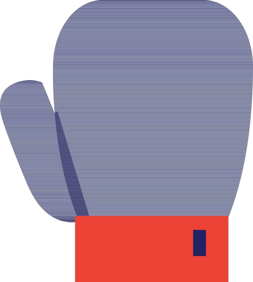 Blue and orange boxing glove. vector