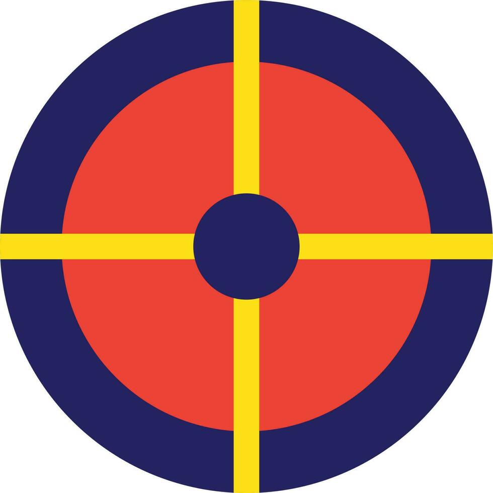Gun shooting target in flat style. vector