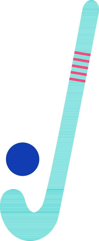 Hockey stick and ball icon for playing concept. vector