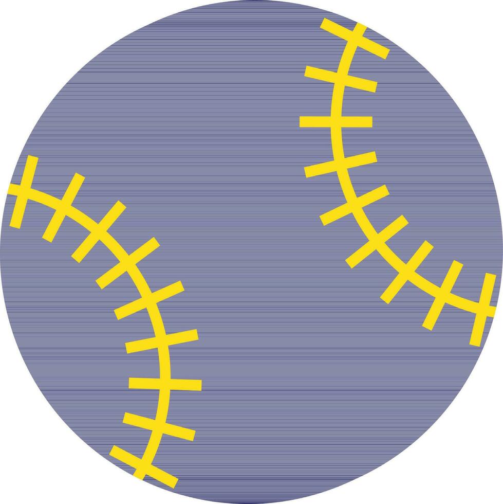 plano estilo sofbol en azul y amarillo color. vector