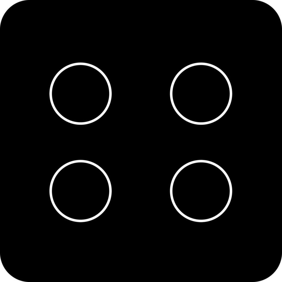 Dice icon with four number for game concept. vector