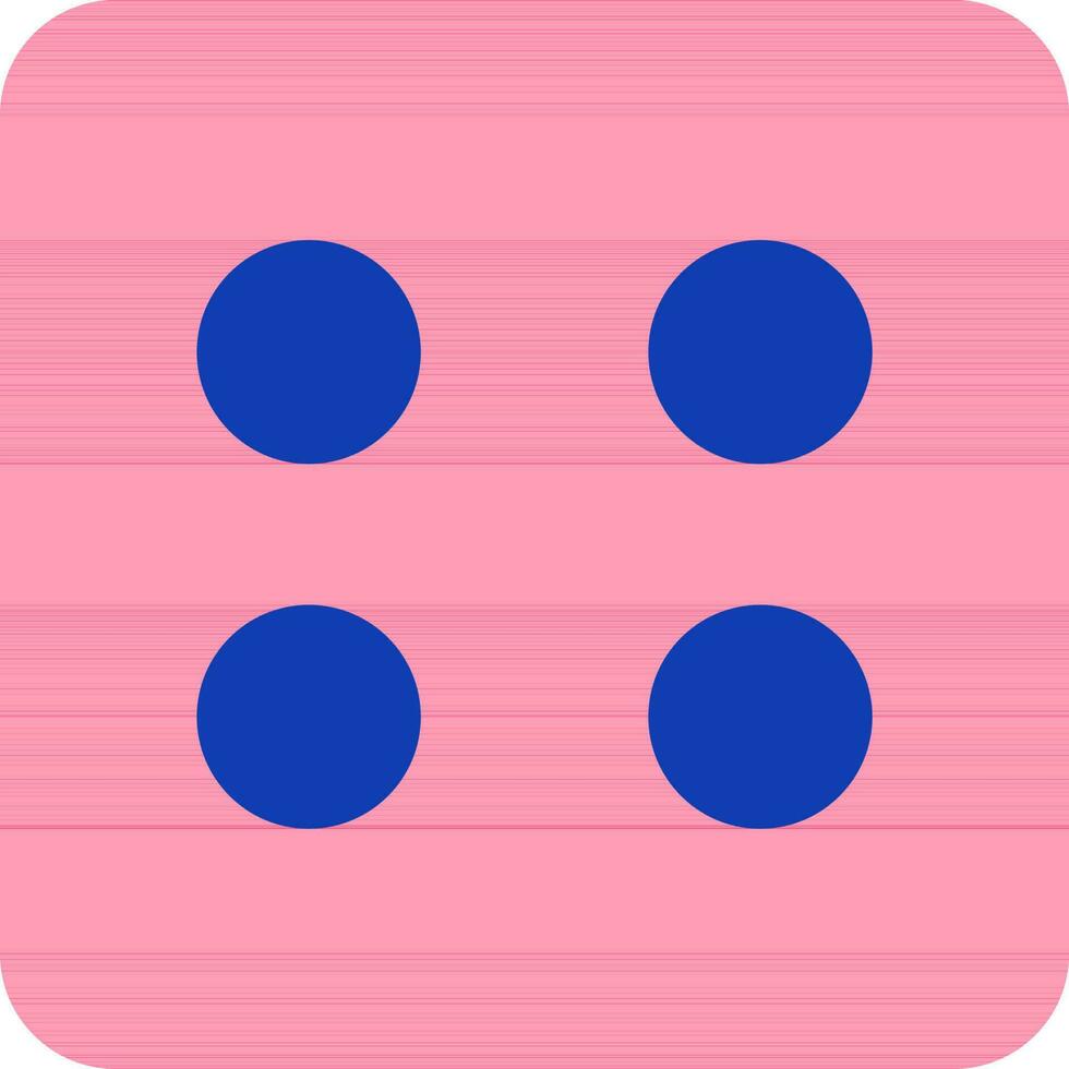 Dice icon with four number for game concept. vector