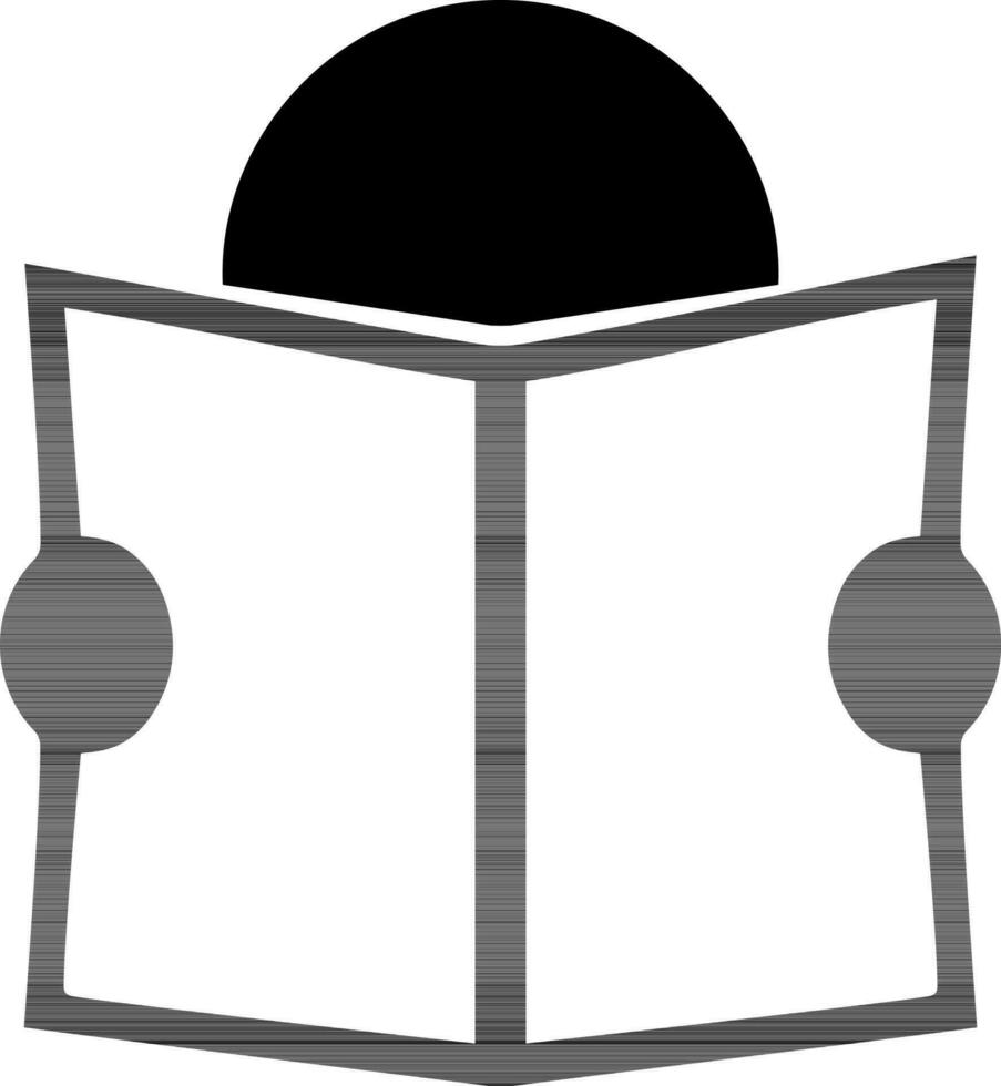 Flat illustration of boy with book. vector