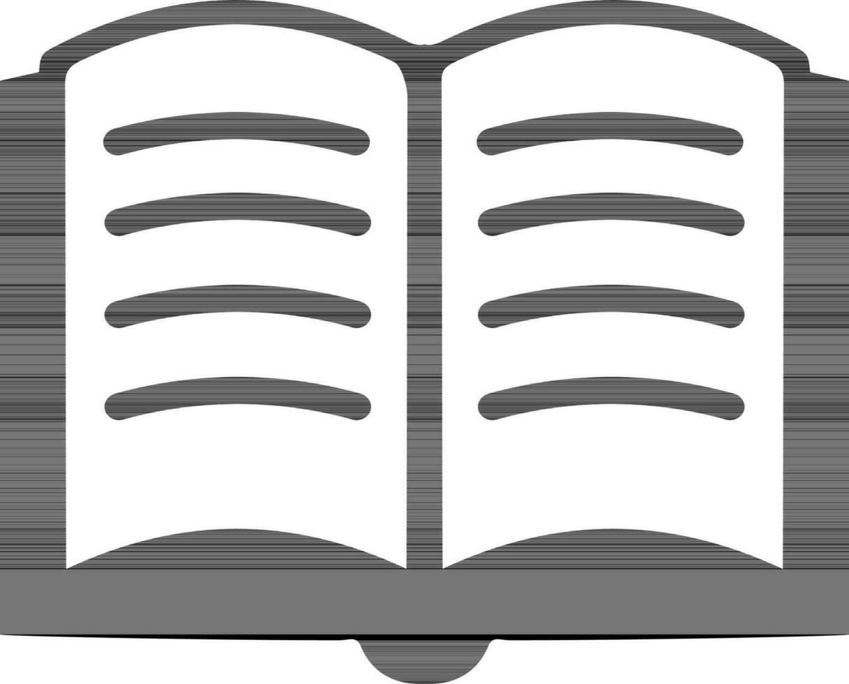 Flat illustration of an open book. vector