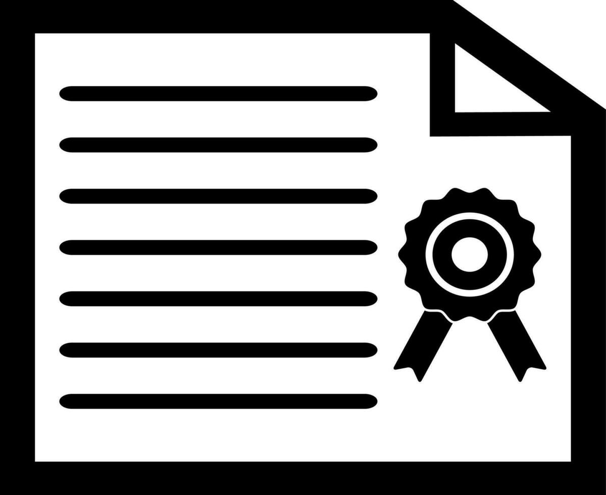 Flat illustration of a certificate . vector