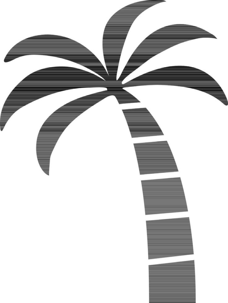 Flat illustration of palm tree. vector