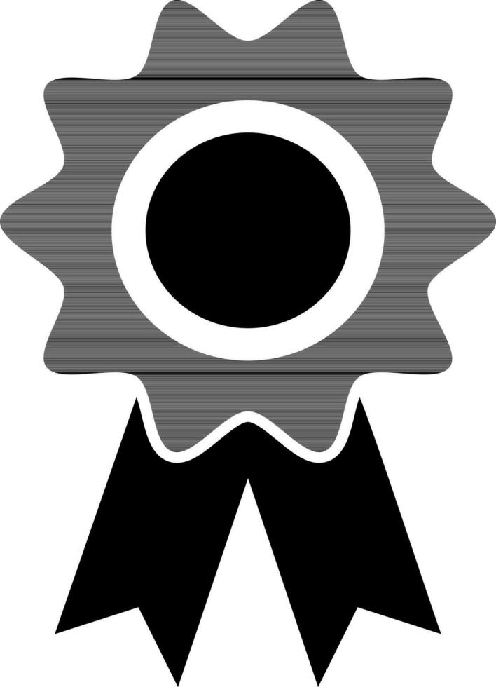 vector Badge with ribbon icon.