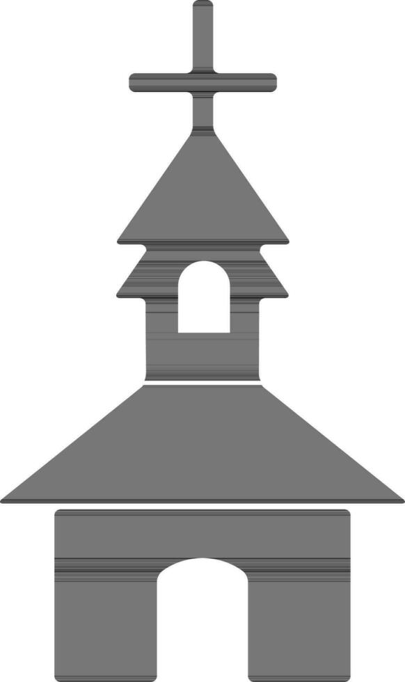 Flat illustration of a church. vector