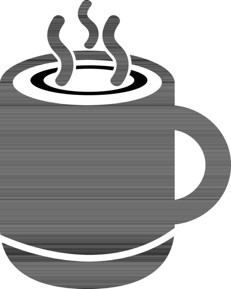 Vector hot coffee sign or symbol in flat style.