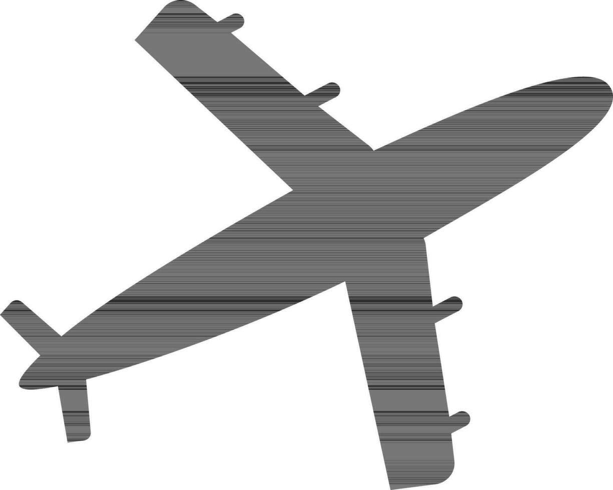 Flat illustration of a airplane. vector