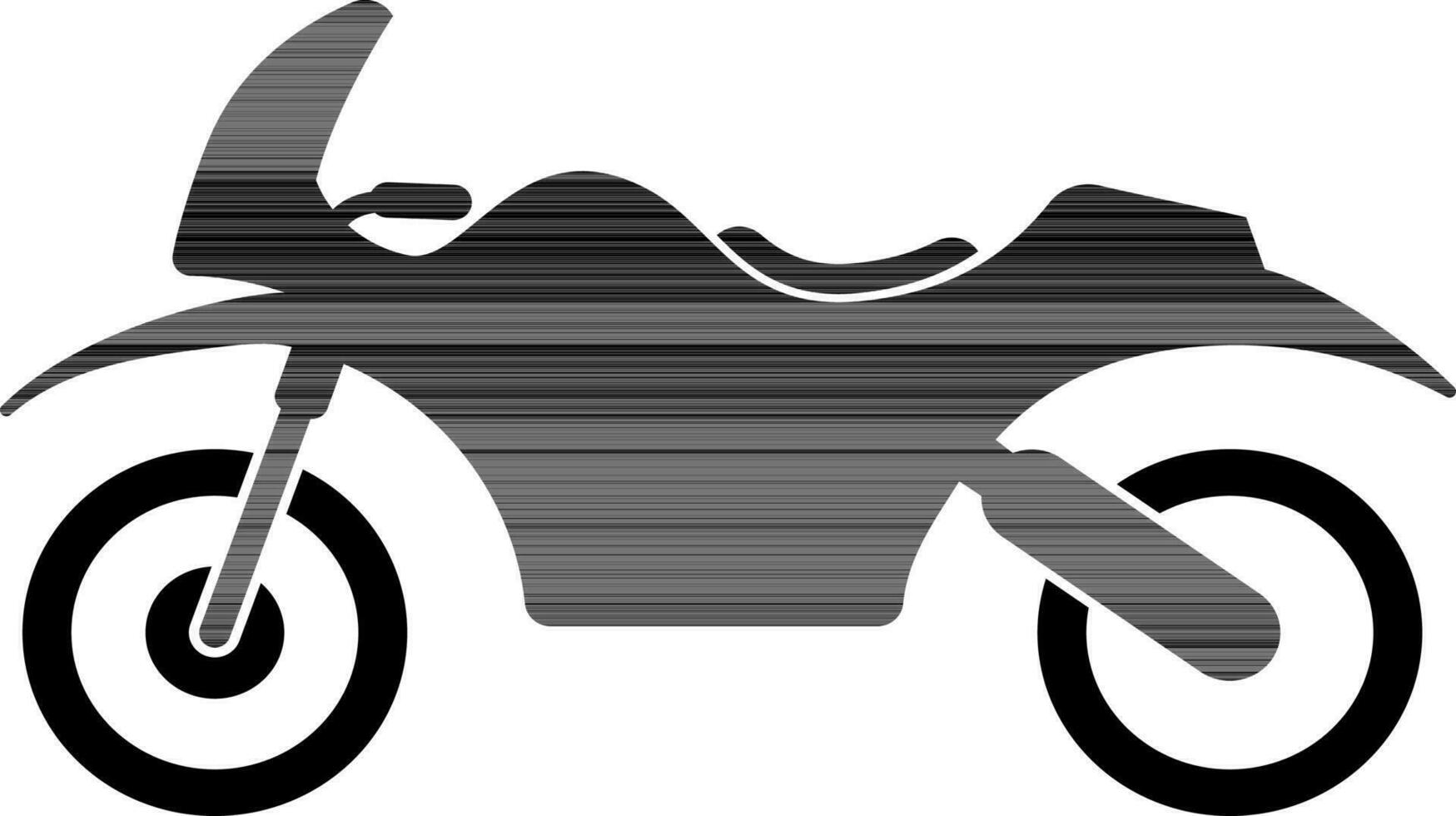 Flat illustration of a motorcycle. vector