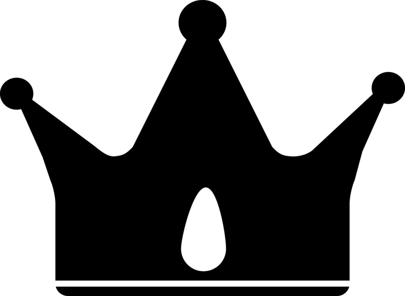 Flat illustration of a crown. vector