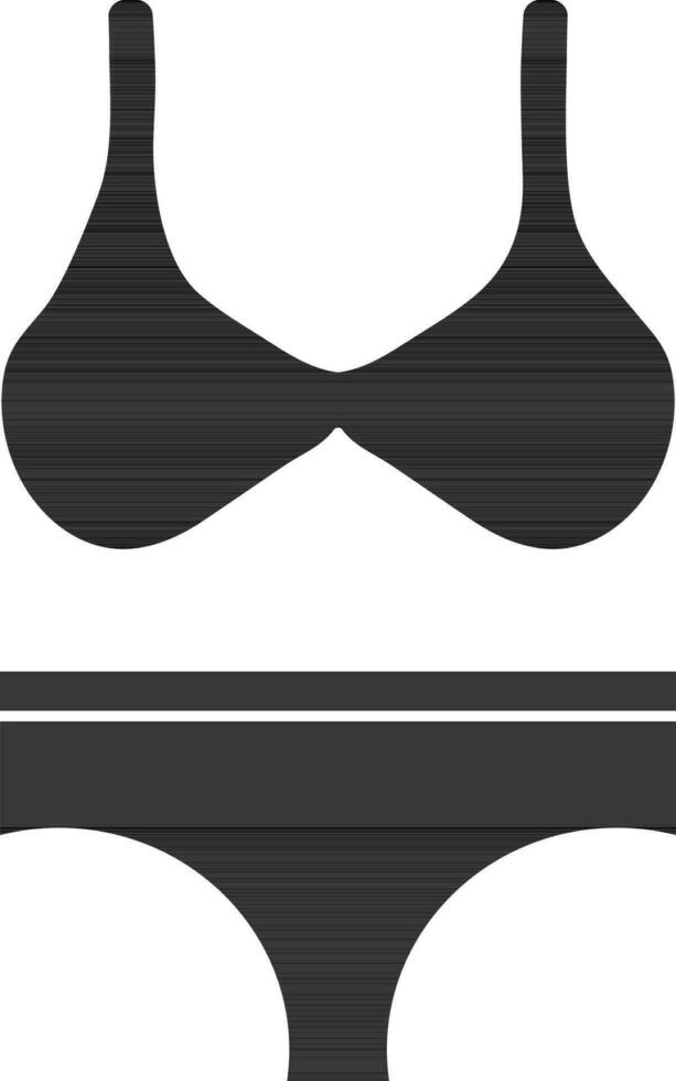 Flat illustration of bikini. vector