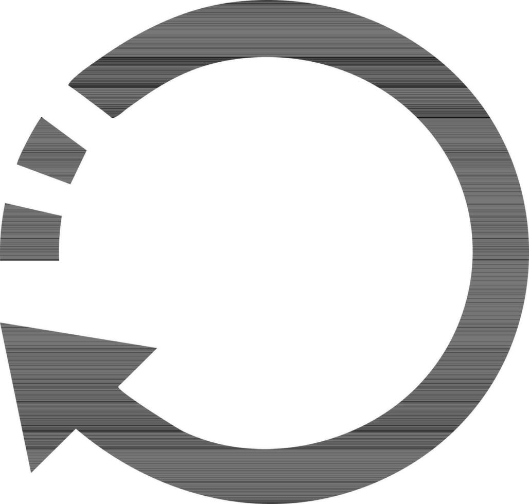 Circular arrow or loop icon. vector