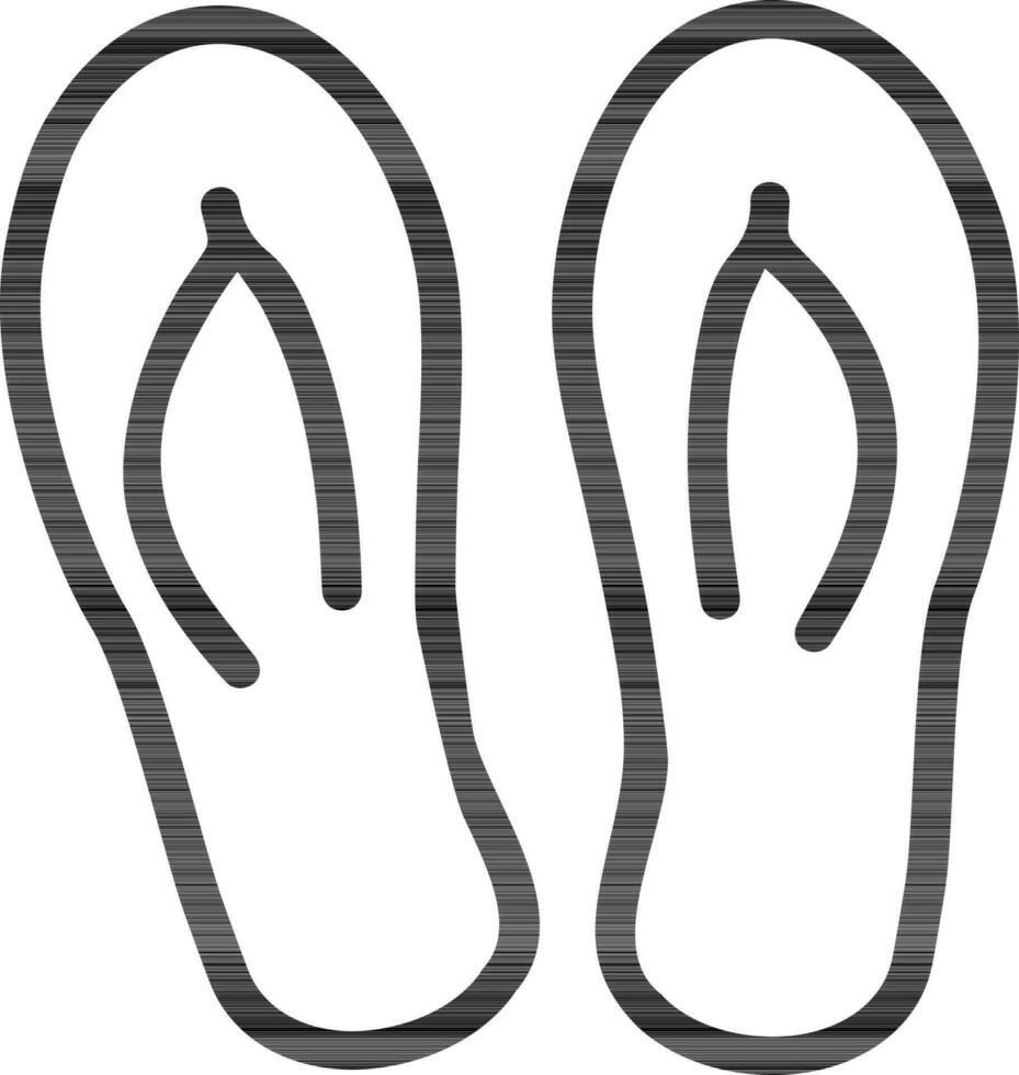 Flat illustration of a slipper. vector