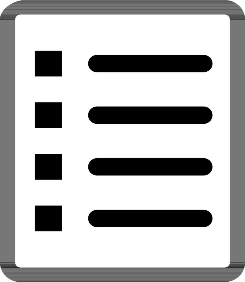 Flat style illustration of a document. vector