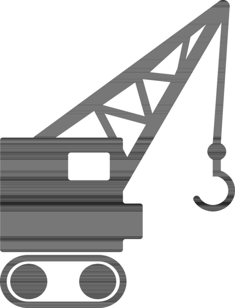 Flat illustration of a crane. vector