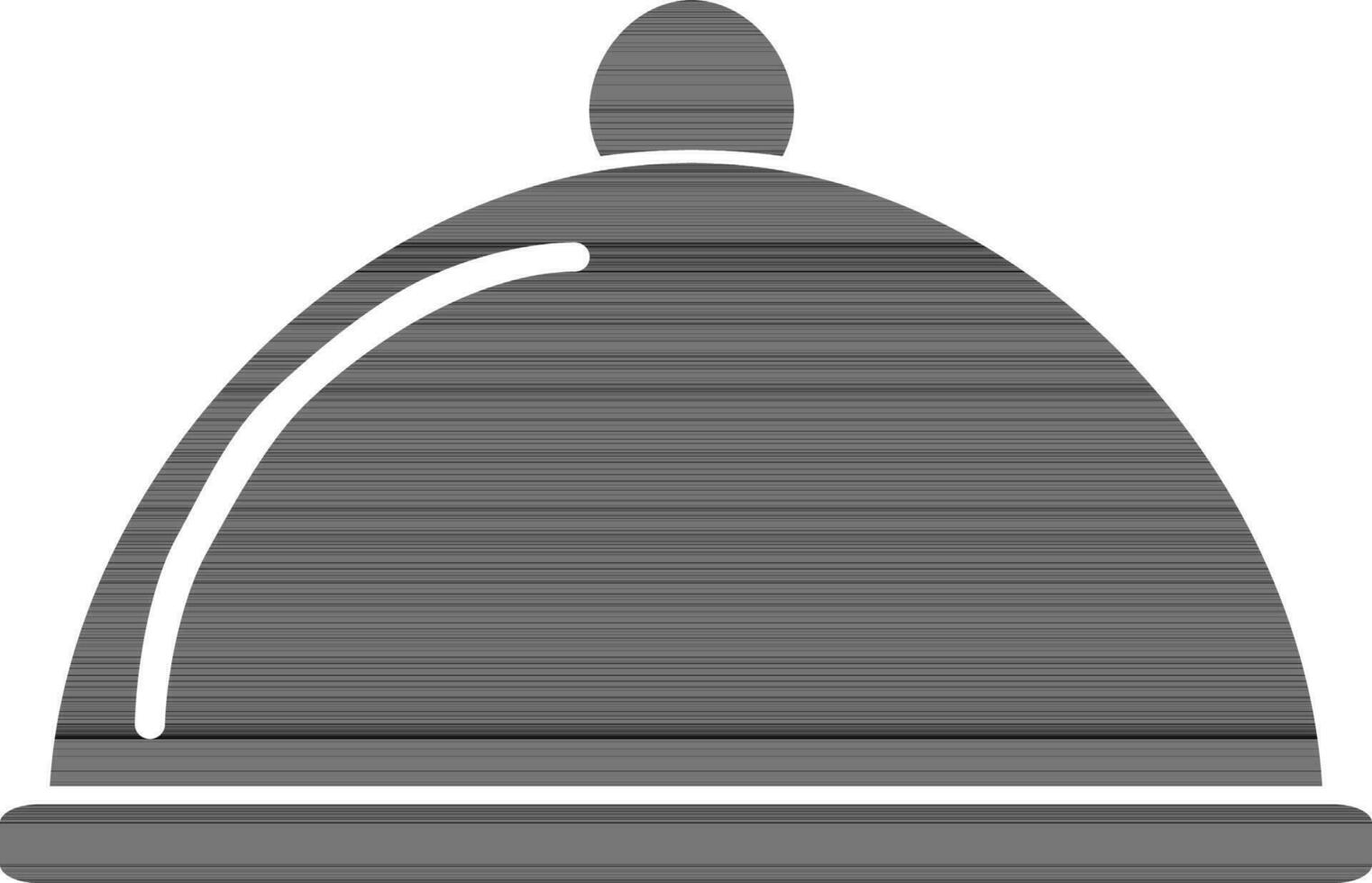 Flat illustration of restaurant cloche or tray. vector