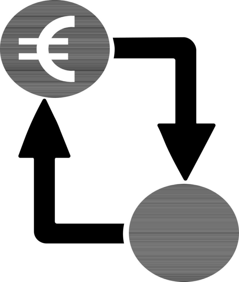 dinero intercambiar vector icono.