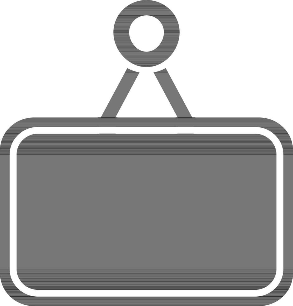 Flat blank signboard icon or symbol. vector