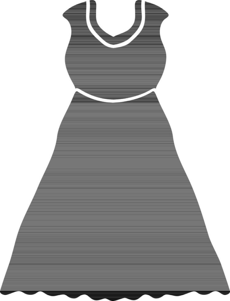 Black illustration of women dress icon or symbol. vector