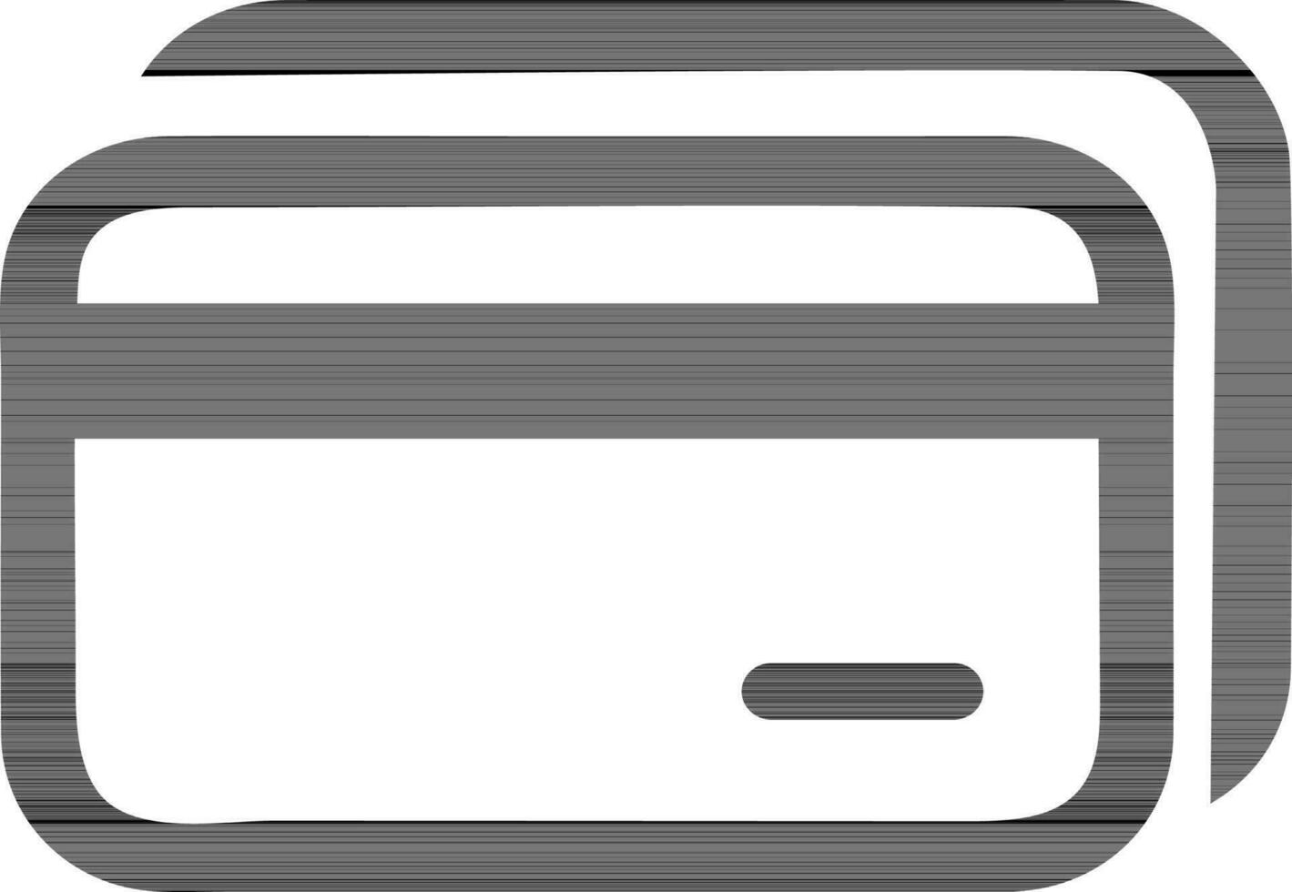 Flat icon of credit card. vector