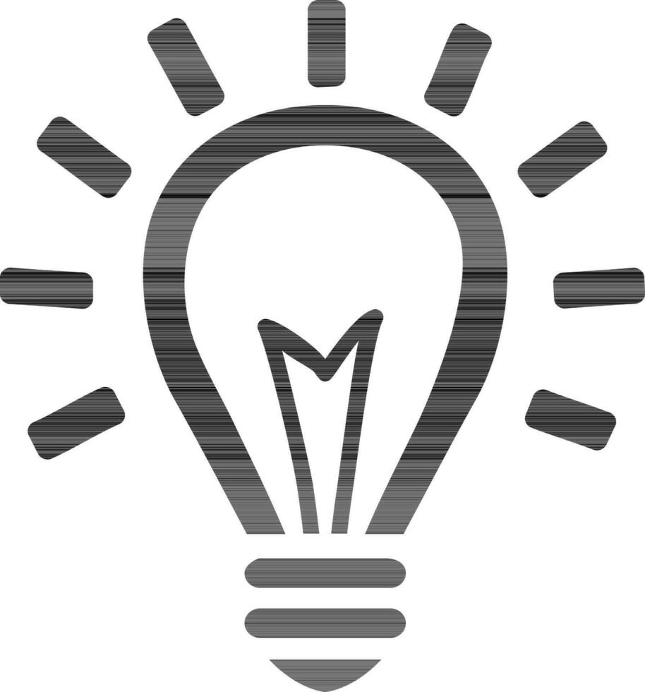 Flat illustration of Light Bulb, Idea Icon. vector