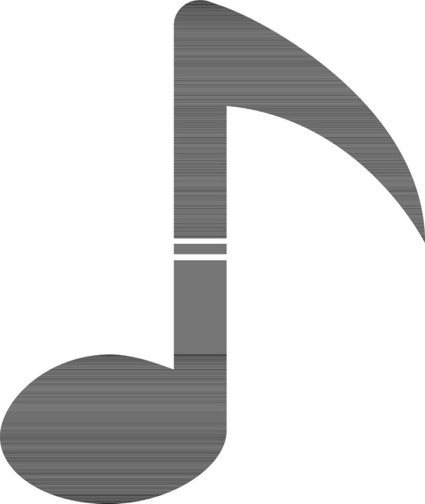 Flat Music Note icon or symbol. vector