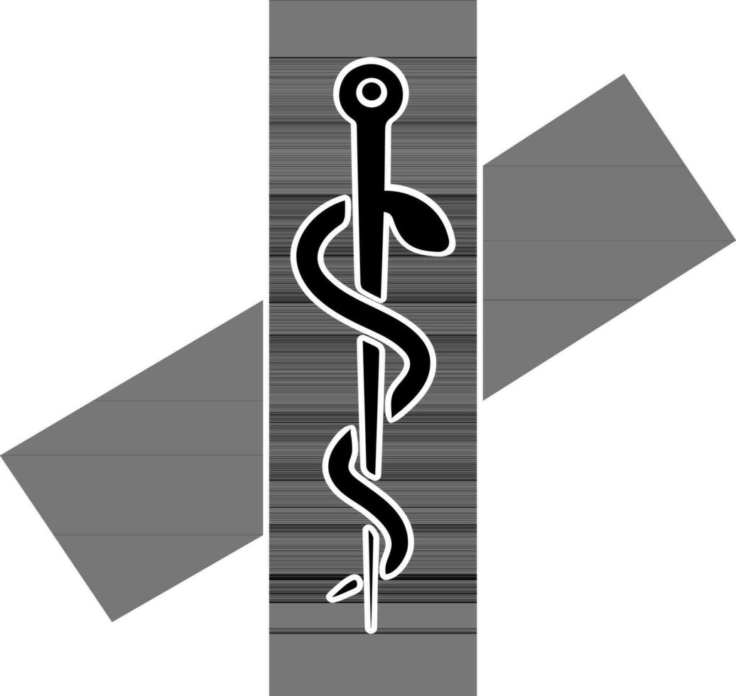 vector caduceo médico símbolo icono.