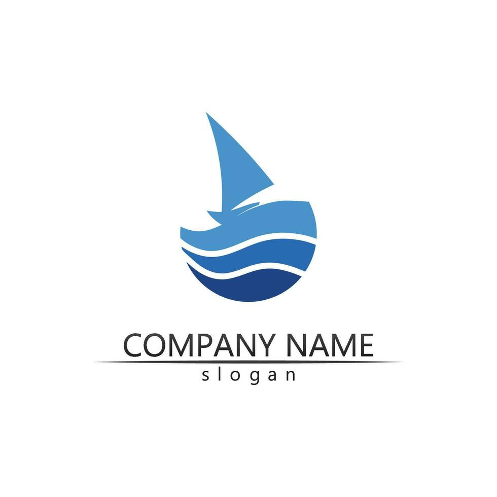 Water wave icon vector