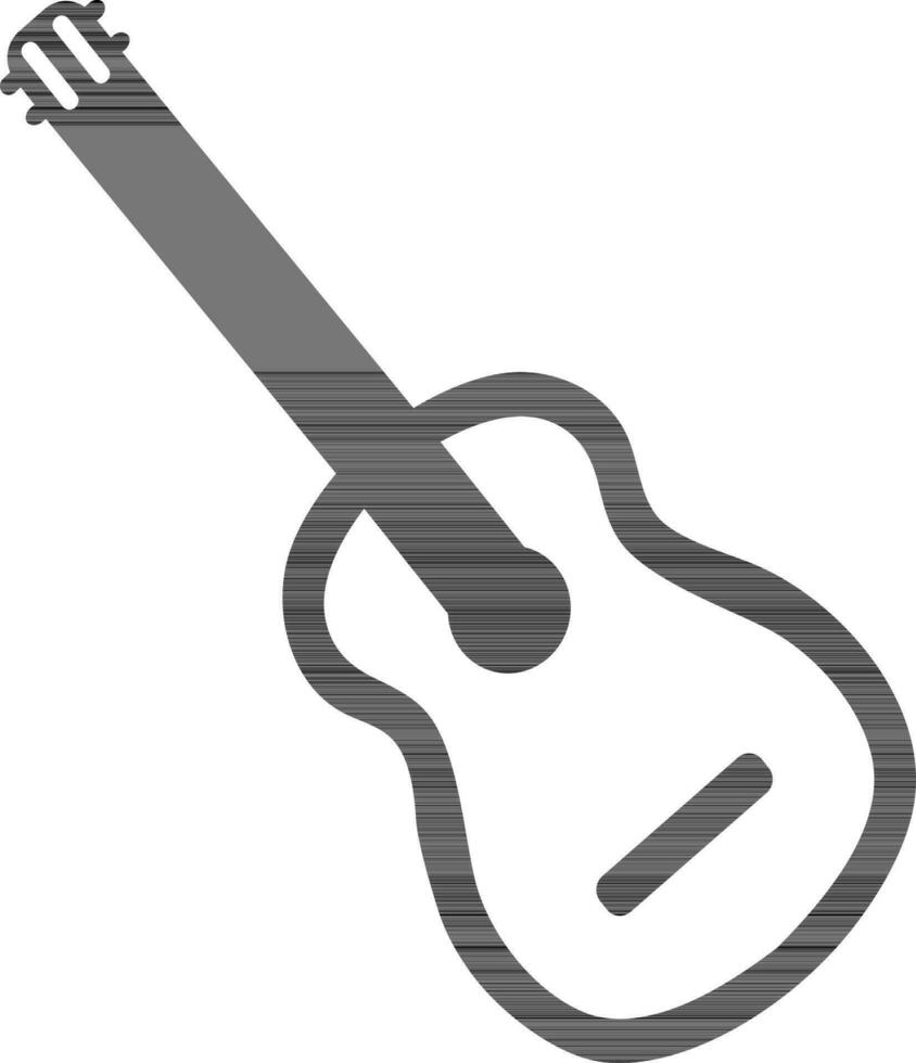 vector guitarra musical instrumento glifo icono.