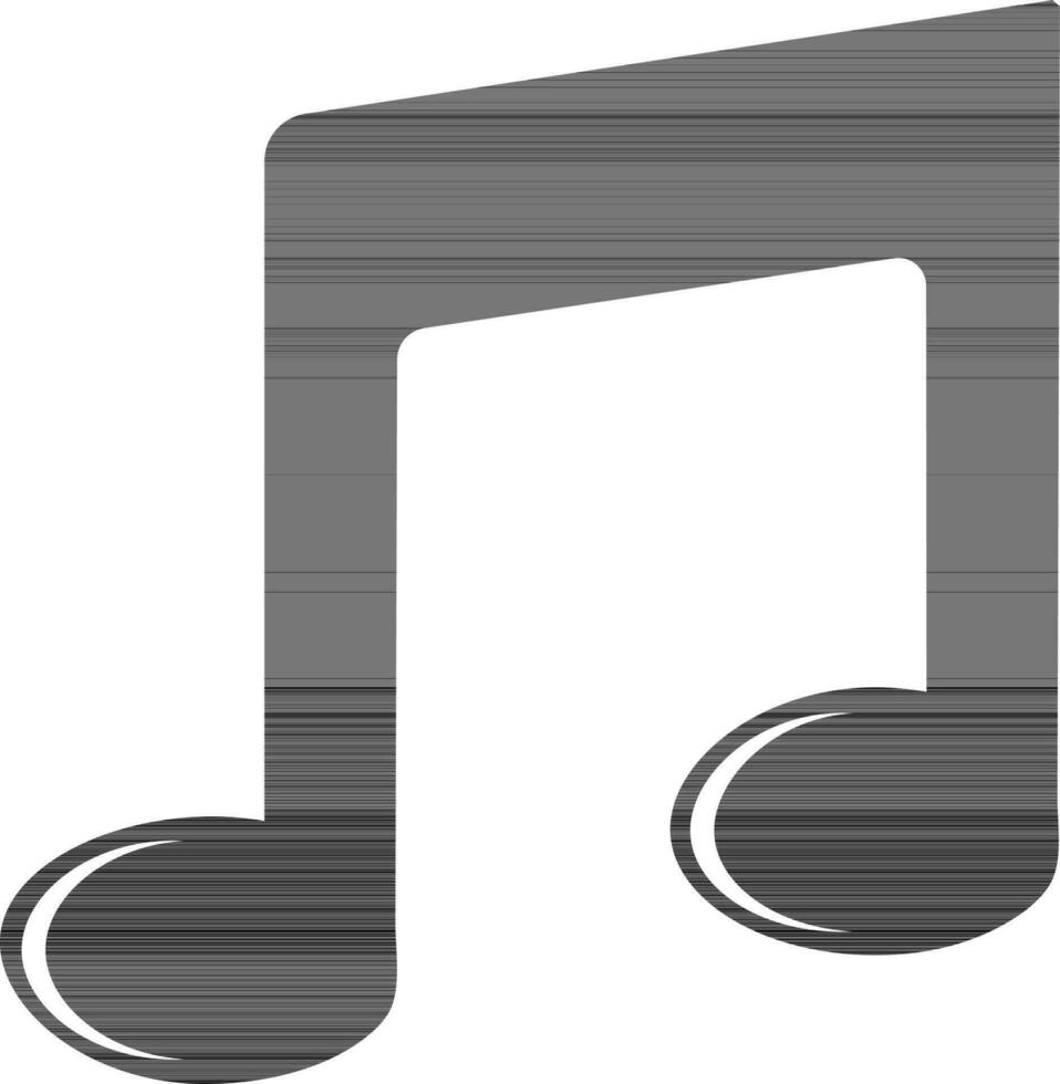 Music Note glyph icon in flat style. vector