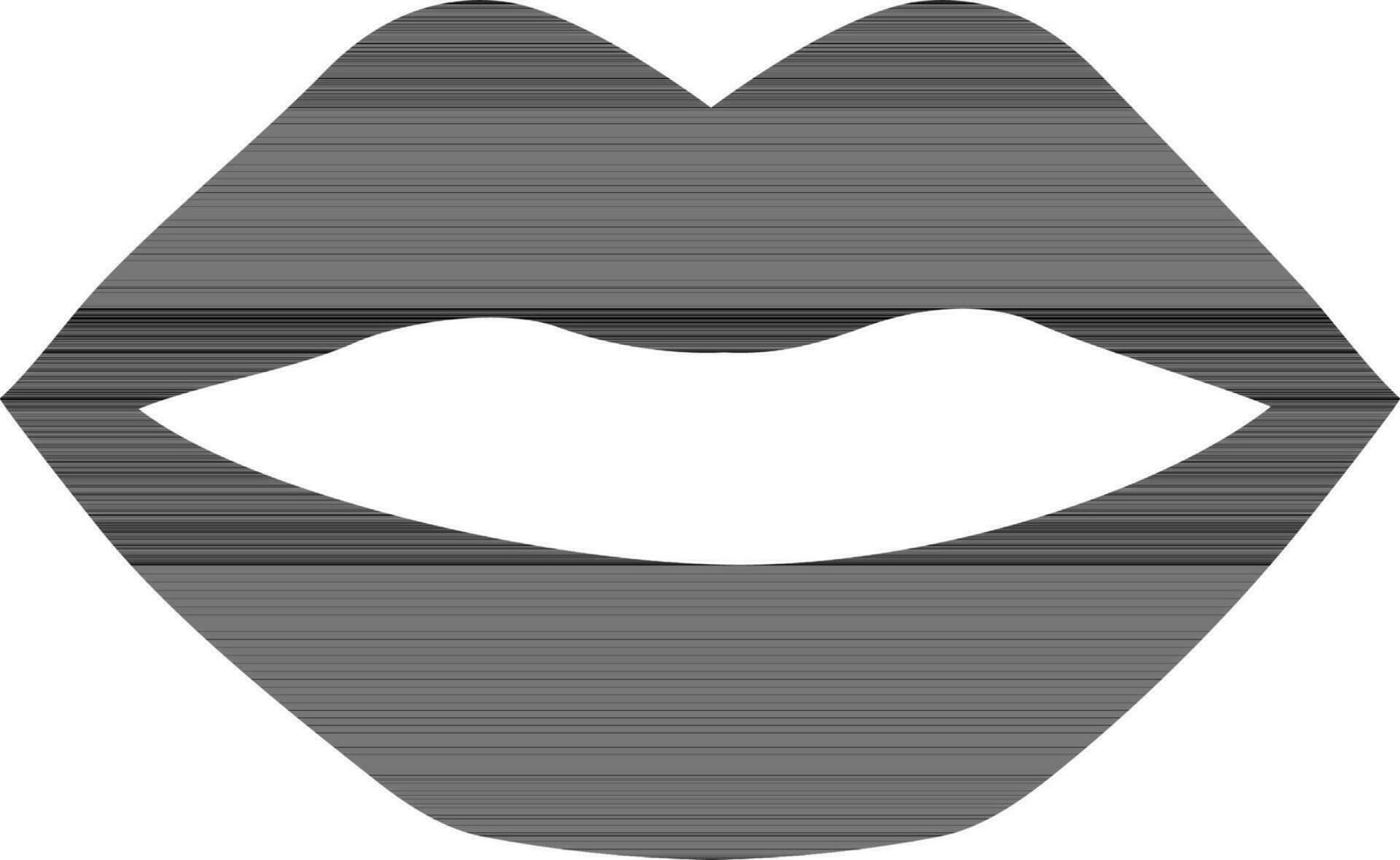 Vector lips icon or symbol in flat style.