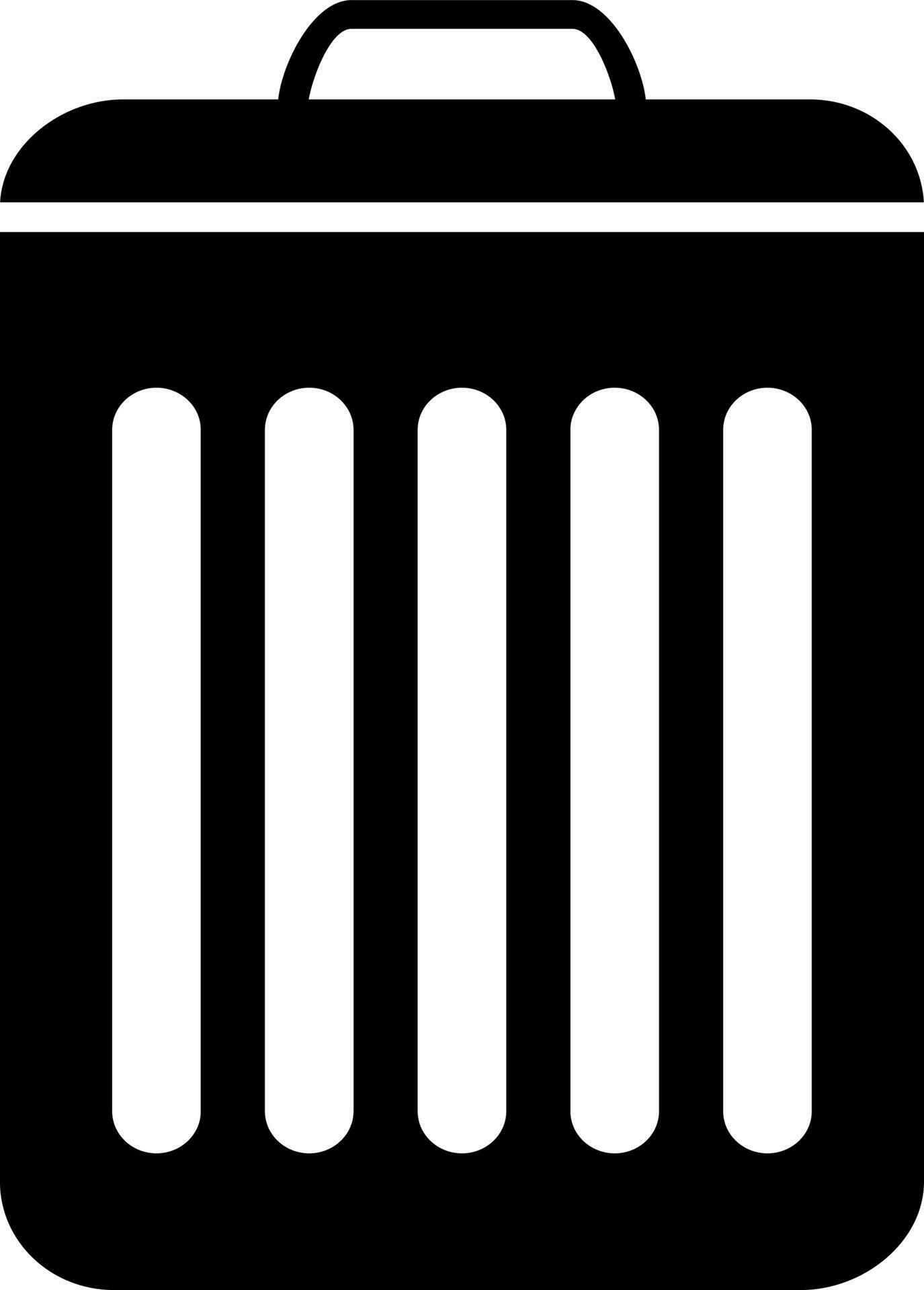 Trashcan icon in flat style. 24372483 Vector Art at Vecteezy