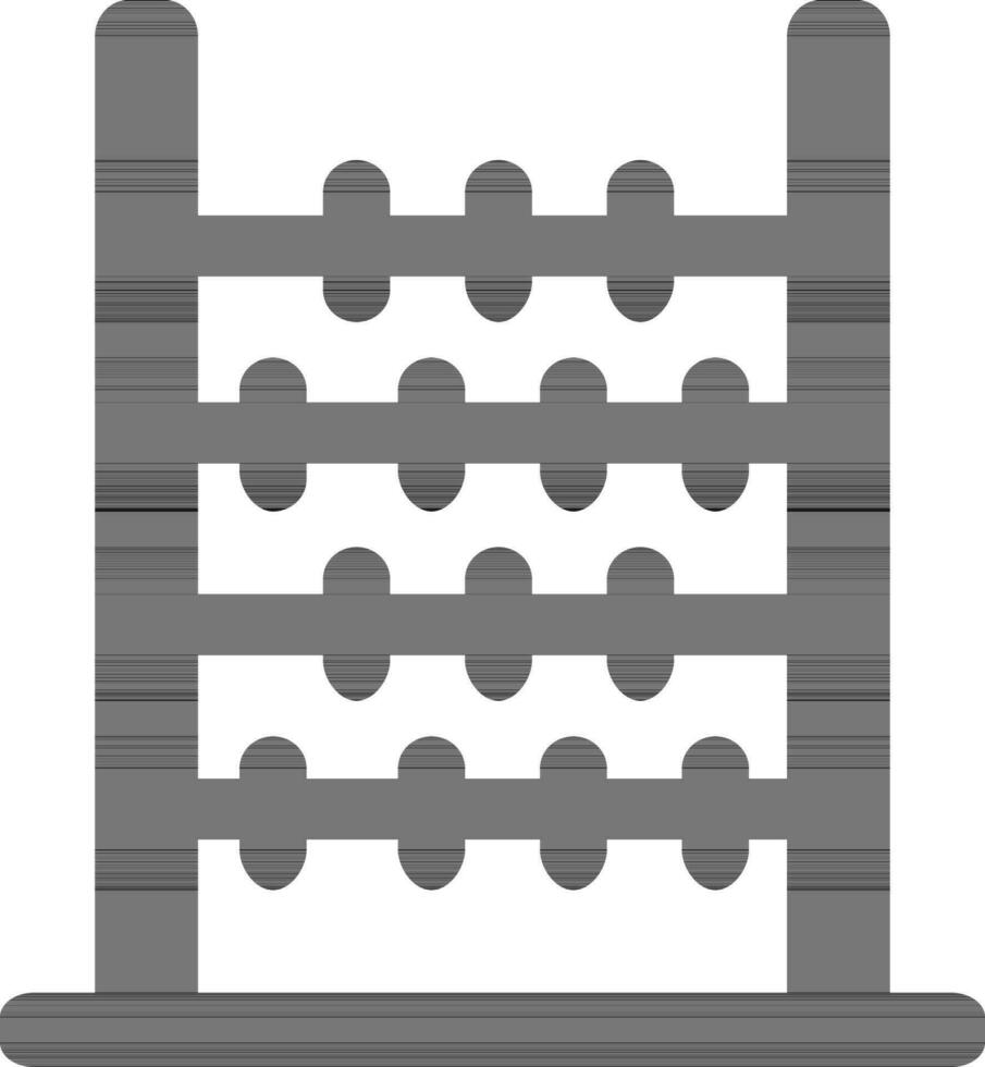 Glyph icon of abacus in black color. vector