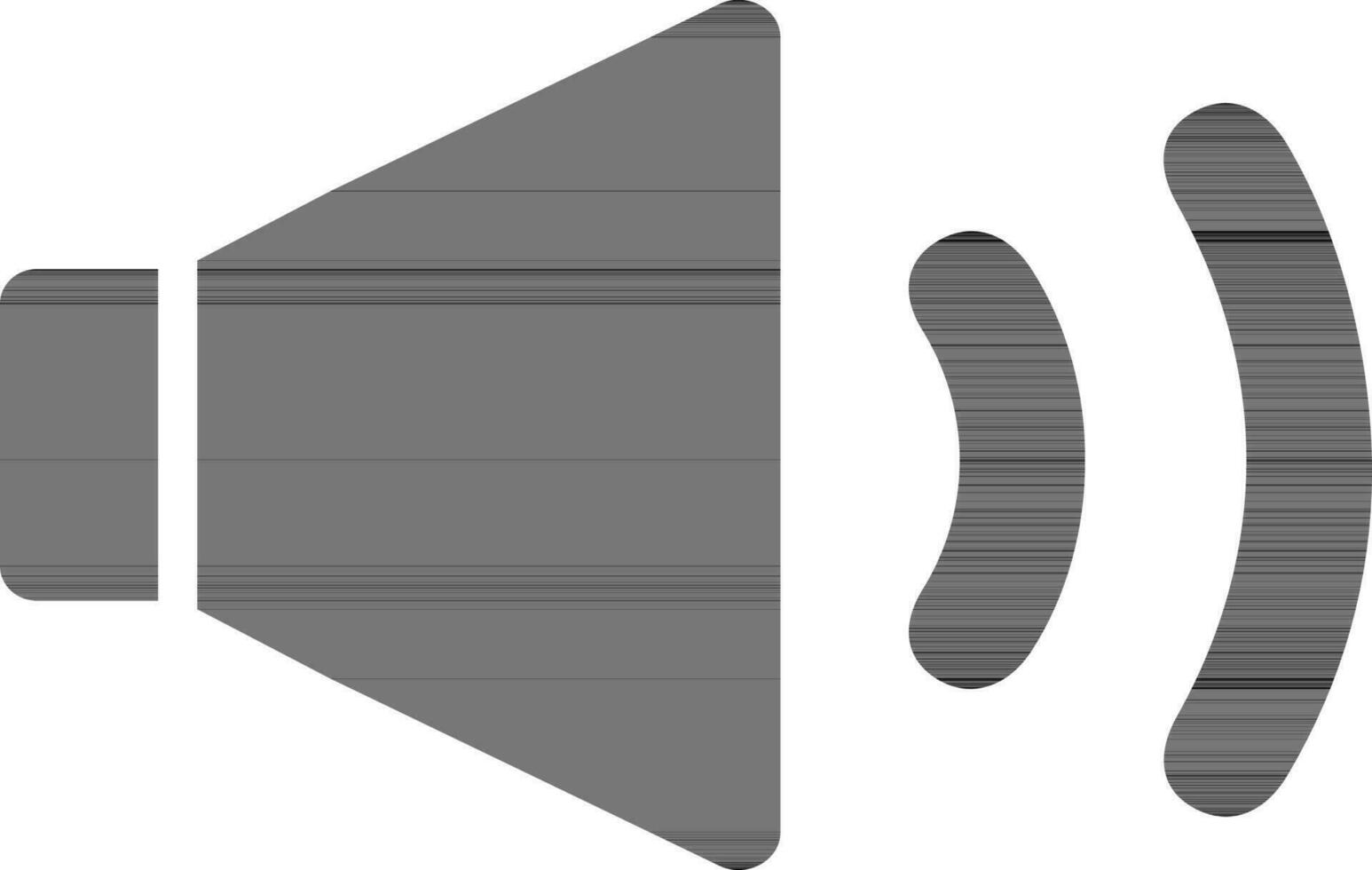 Glyph icon of audio speaker volume. vector