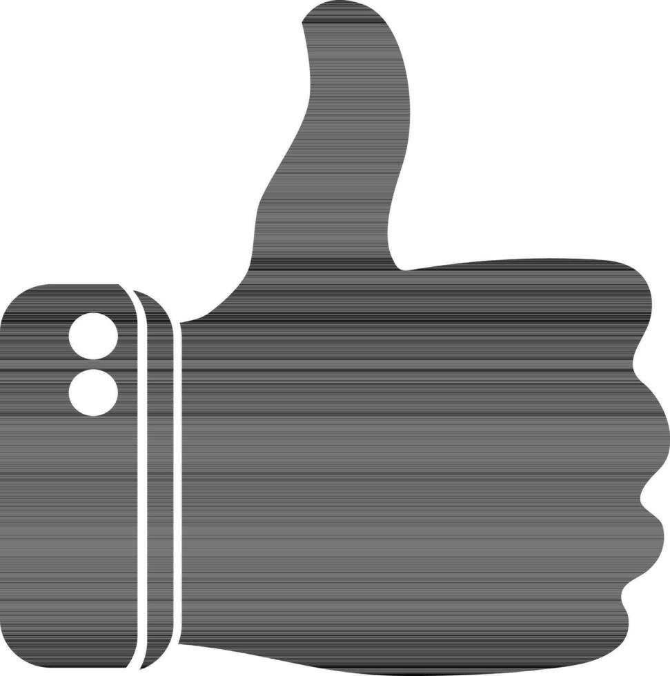 Illustration of thumb up icon. vector