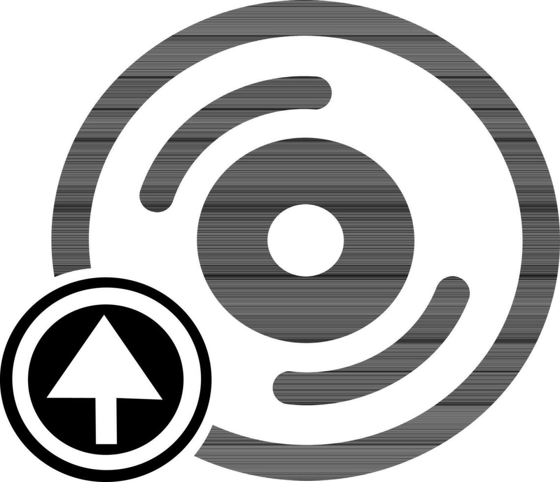 Flat style CD or DVD icon. vector