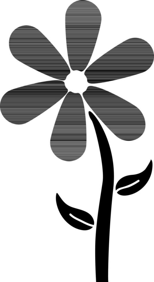 Isolated of beautiful flower with leaves. vector