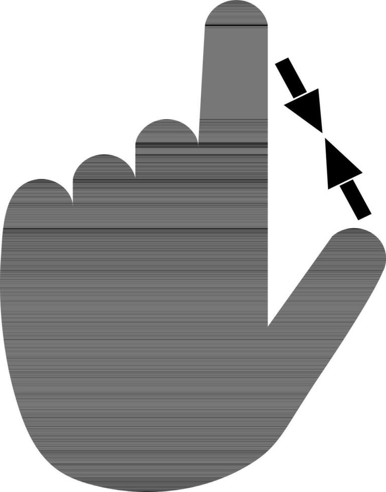 Touch icon of hand. vector