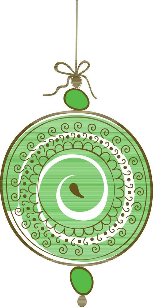 green color floral decorated hanging. vector