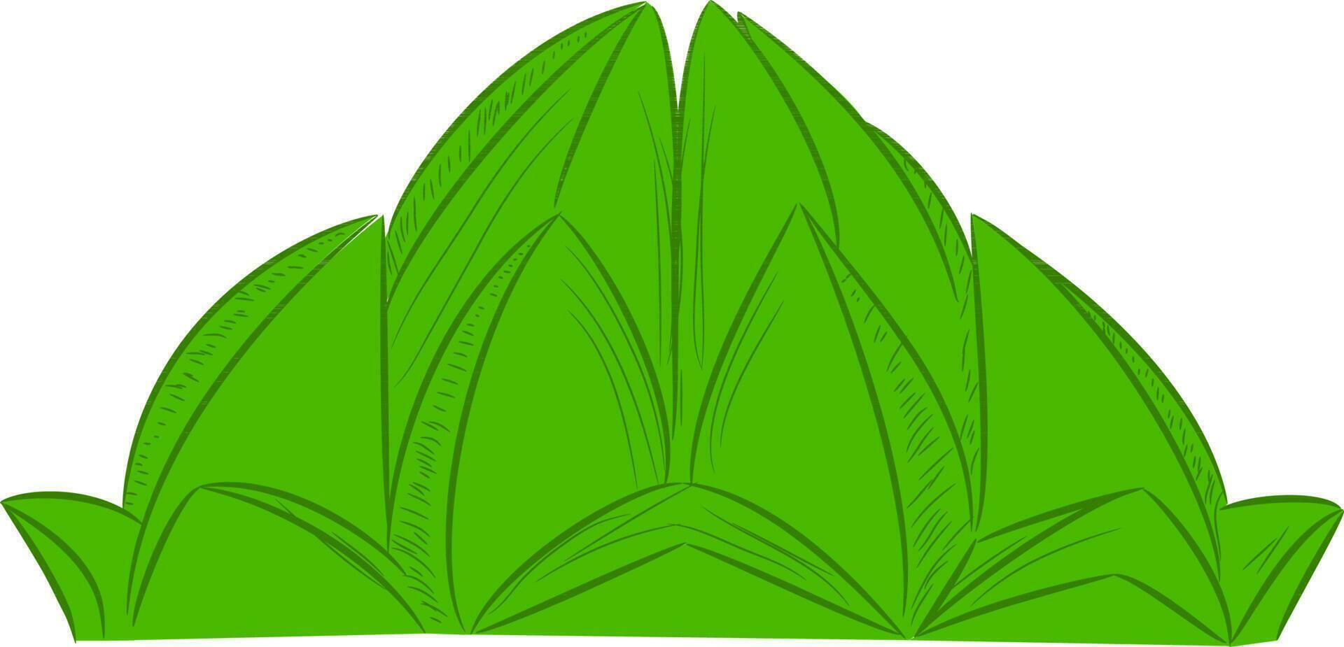 Green leaves flower design isolated icon. vector