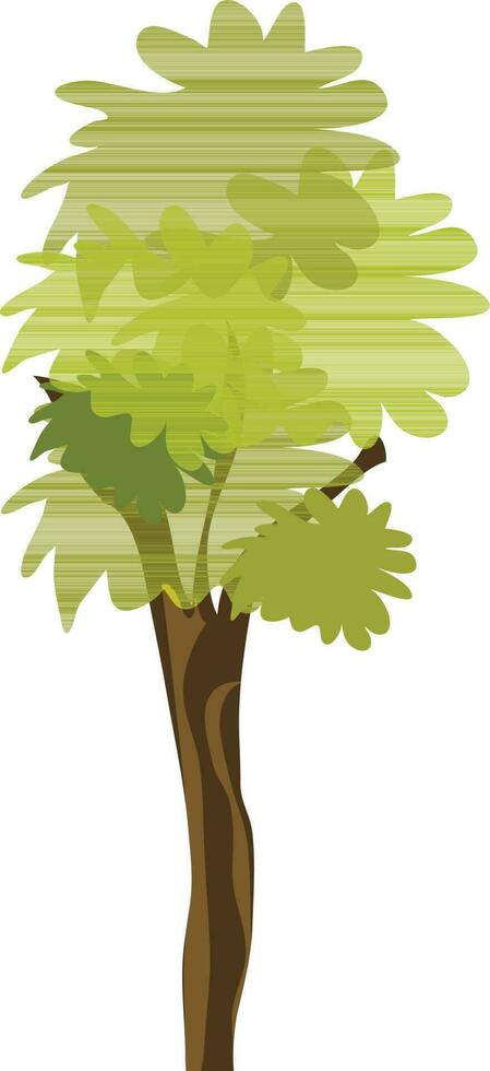 Vector illustration of green tree.