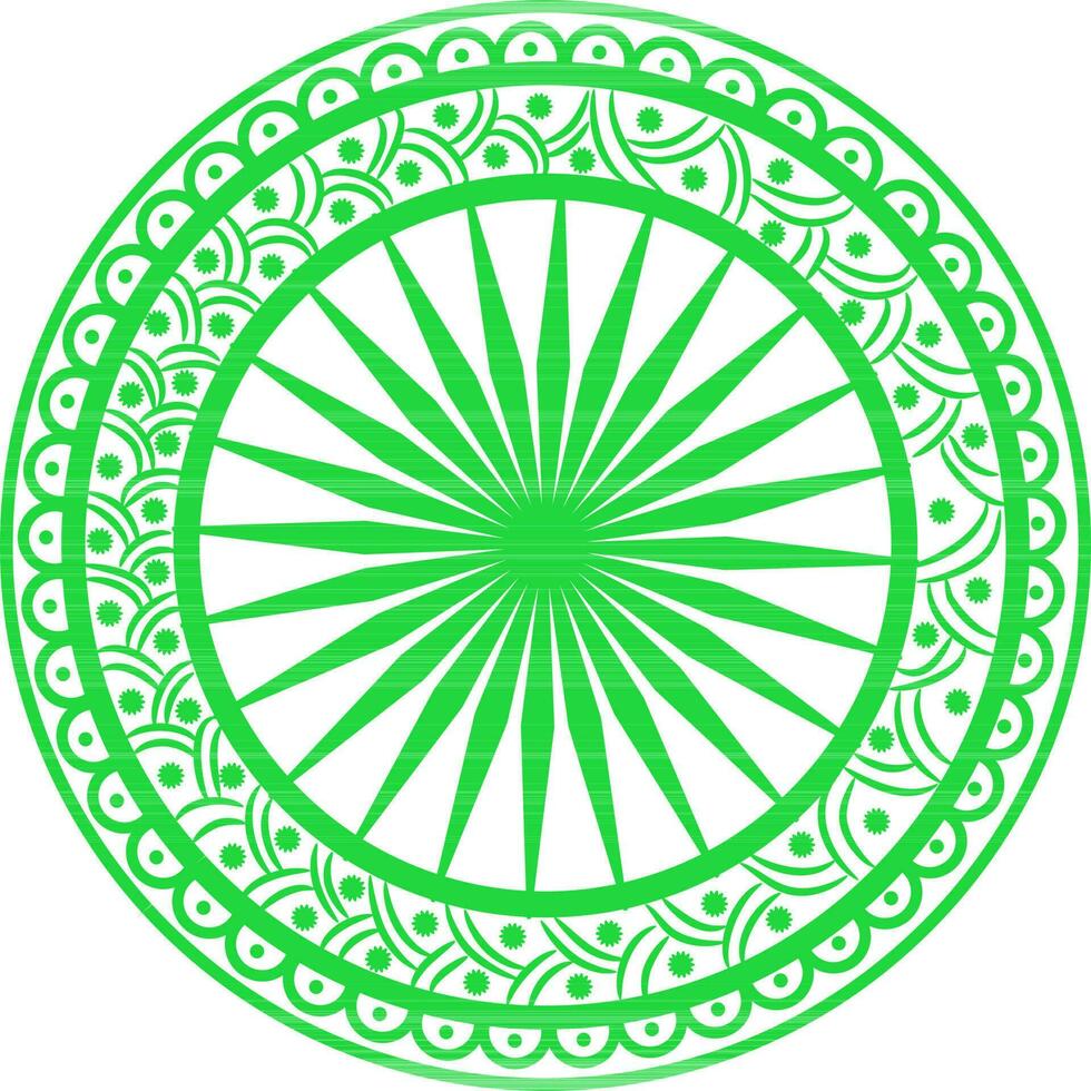 Green asok chakra glyh icon. vector