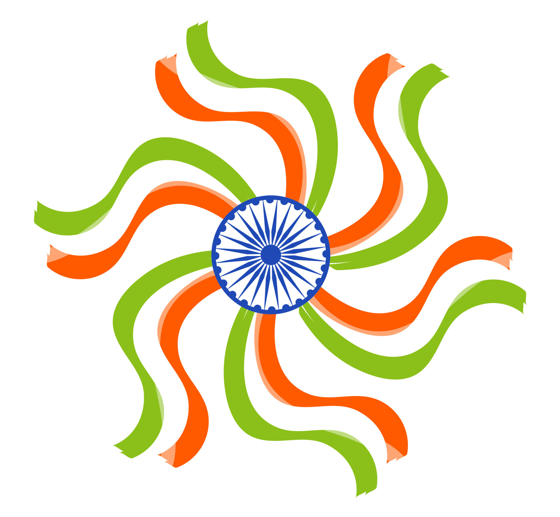 Ashok chakra with decorative ribbon. 24372699 Vector Art at Vecteezy