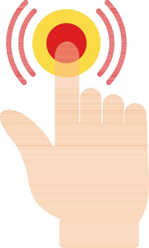 Push alarm button icon in flat style. vector